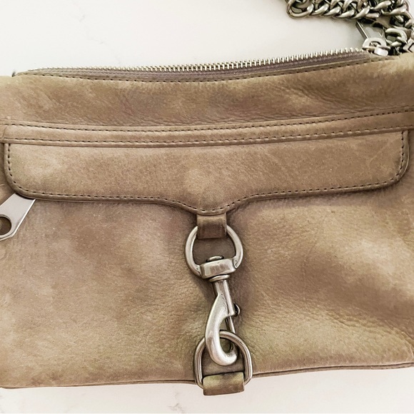 Rebecca Minkoff Grey Suede Crossbody Bag - Picture 2 of 2